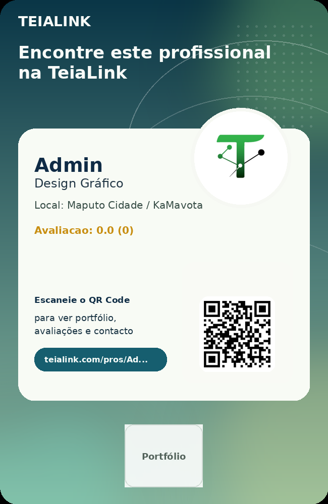 Cartão frente de Admin