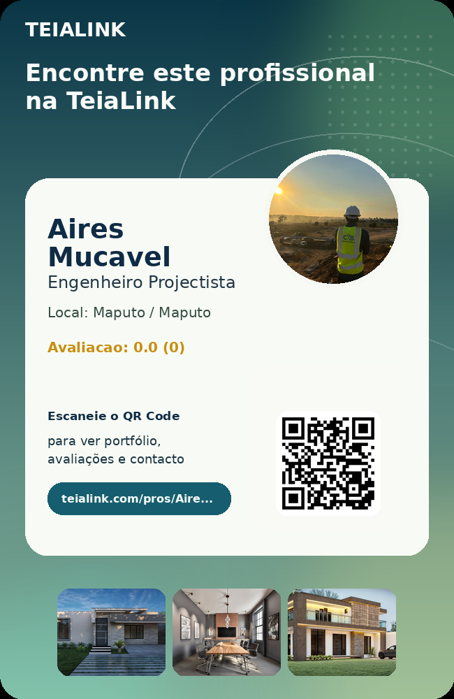 Cartão frente de Aires Mucavel