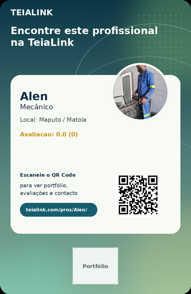 Cartão frente de Alen