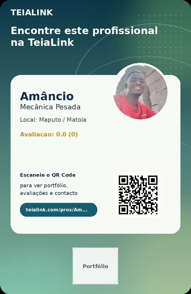 Cartão frente de Amâncio