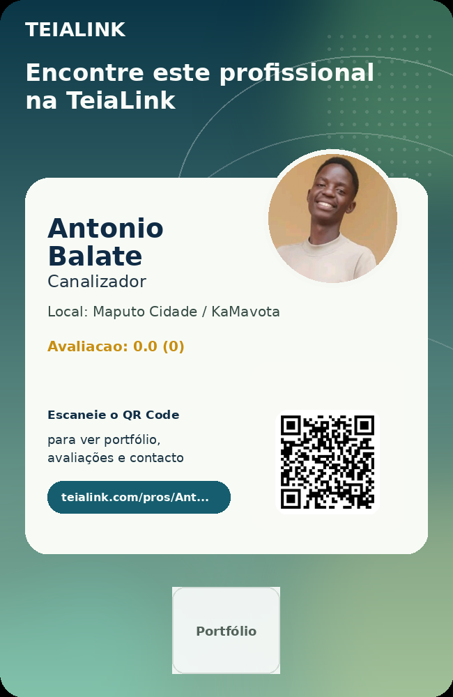 Cartão frente de Antonio Balate