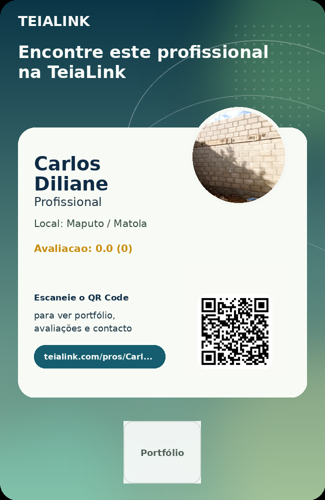 Cartão frente de Carlos Diliane