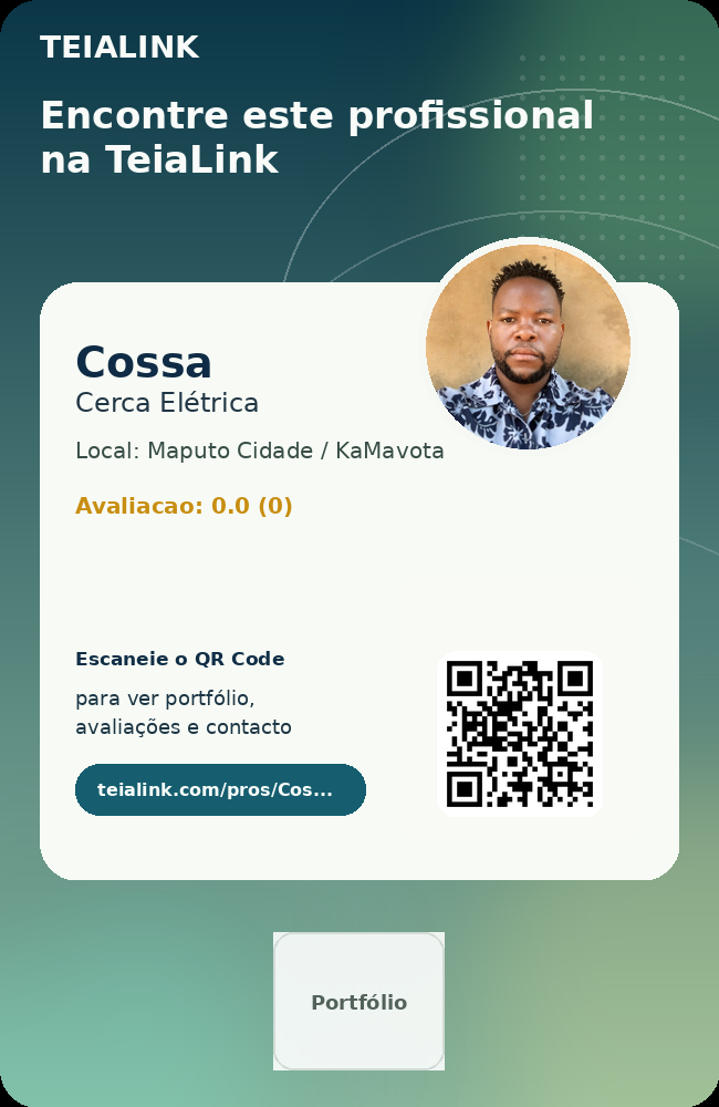 Cartão frente de Cossa