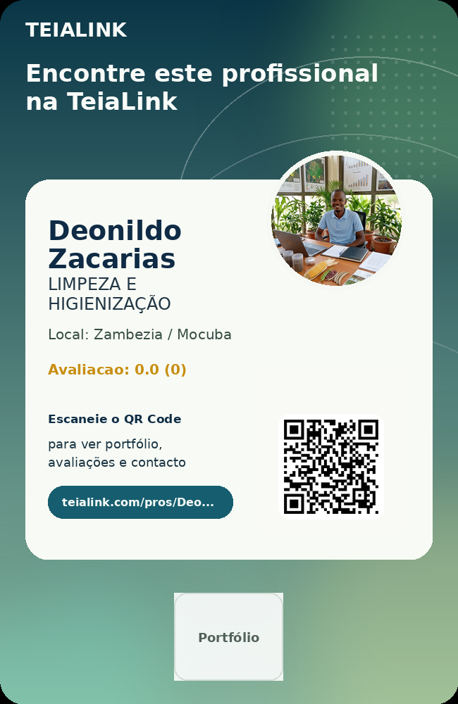 Cartão frente de Deonildo Zacarias