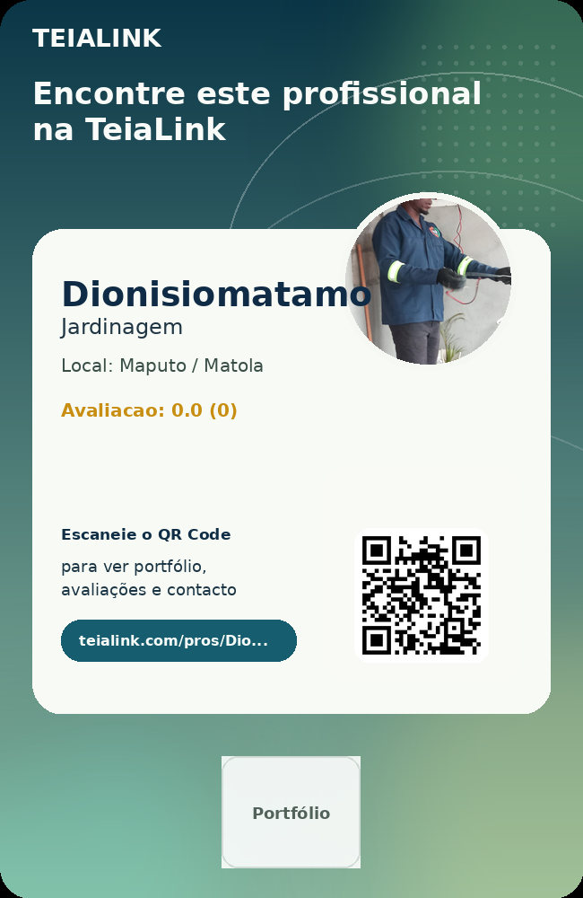 Cartão frente de Dionisiomatamo