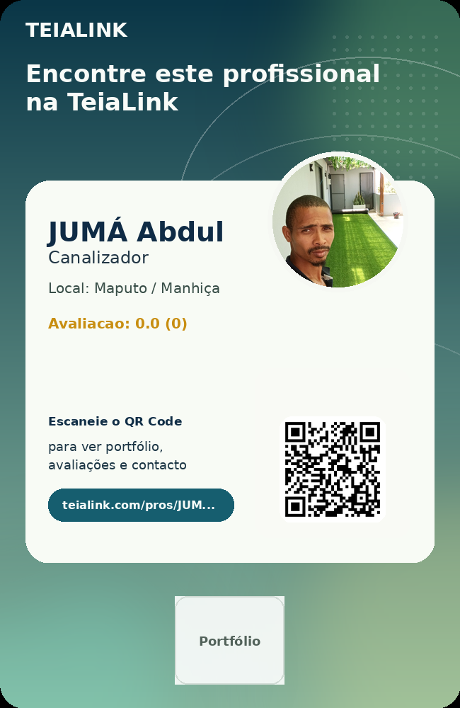 Cartão frente de JUMÁ Abdul