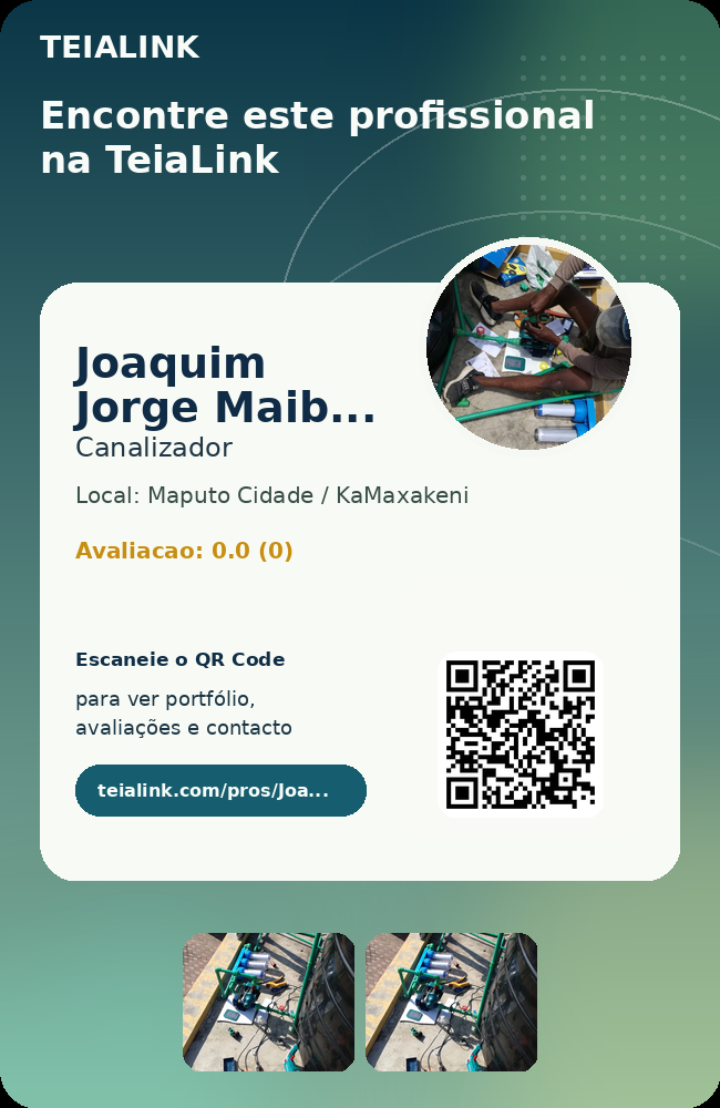Cartão frente de Joaquim Jorge Maibaze