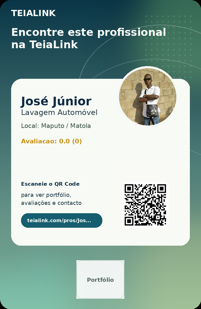 Cartão frente de José Júnior