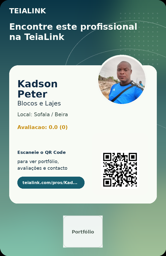 Cartão frente de Kadson Peter