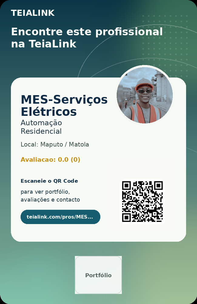 Cartão frente de MES-Serviços Elétricos