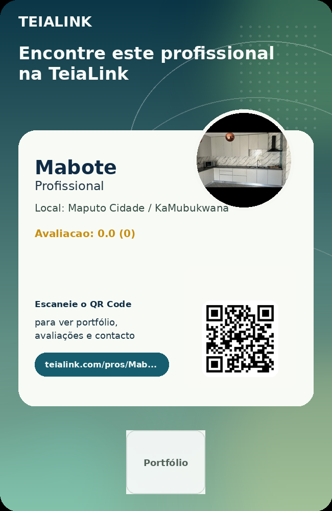 Cartão frente de Mabote