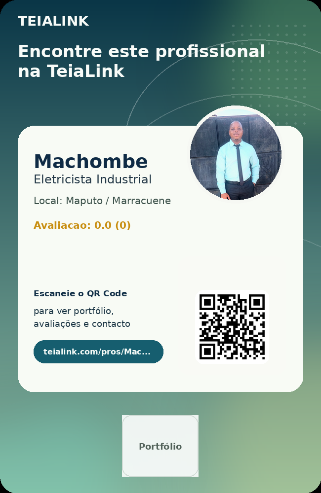 Cartão frente de Machombe