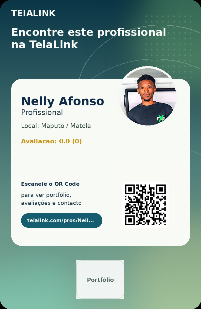 Cartão frente de Nelly Afonso