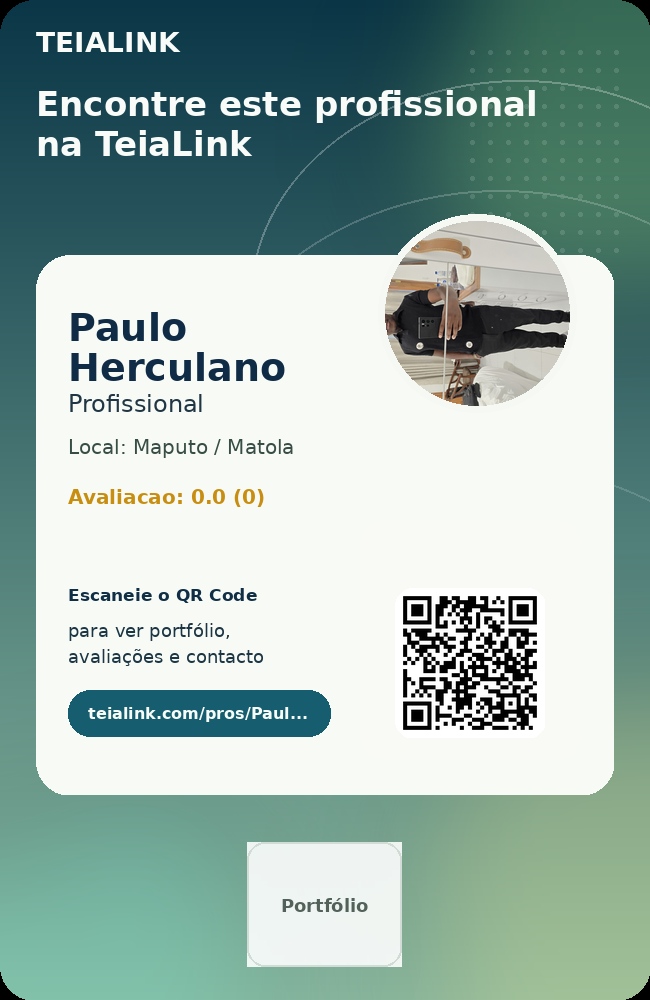 Cartão frente de Paulo Herculano