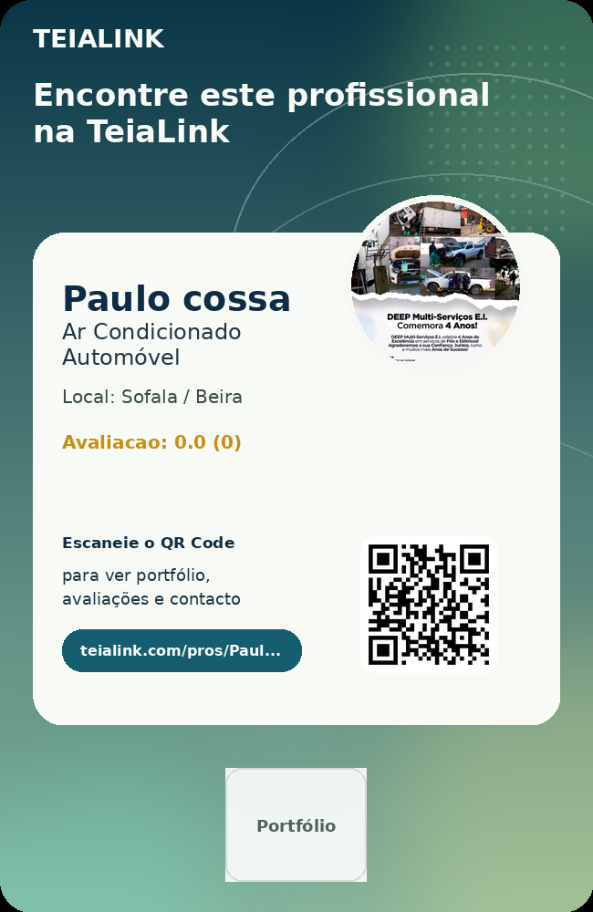 Cartão frente de Paulo cossa