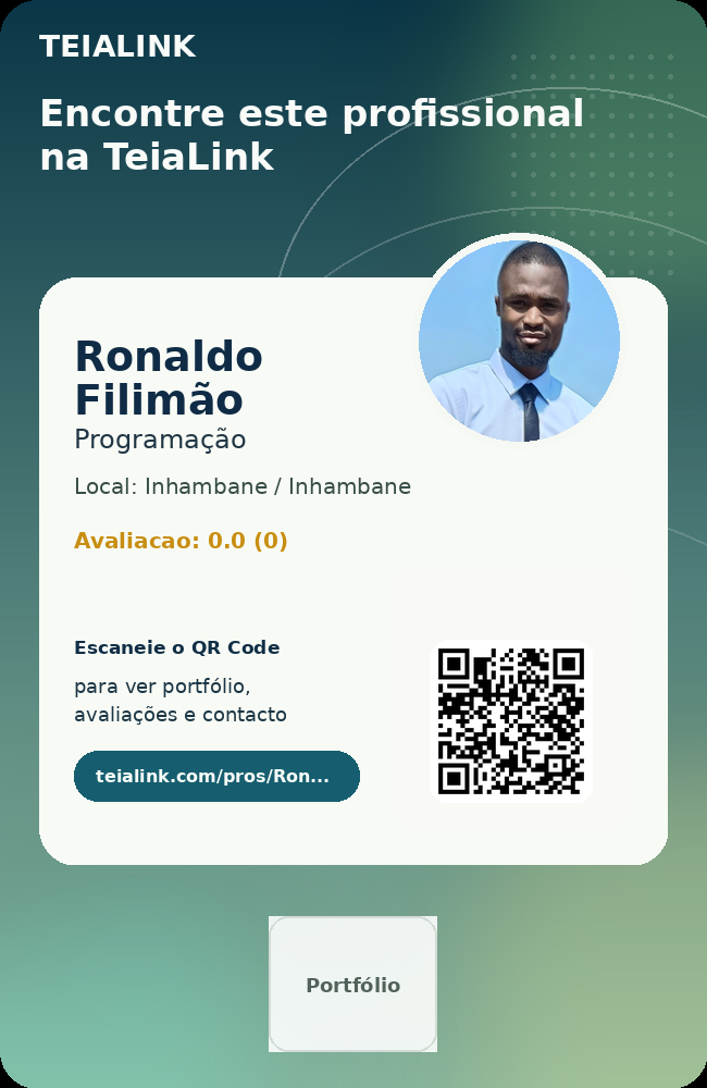 Cartão frente de Ronaldo Filimão