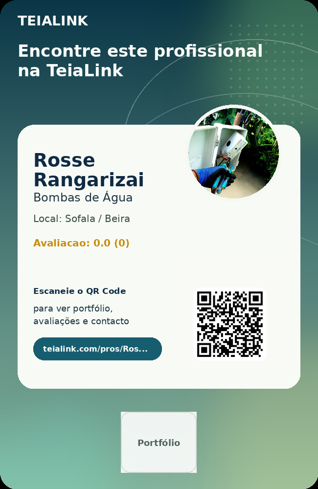 Cartão frente de Rosse Rangarizai