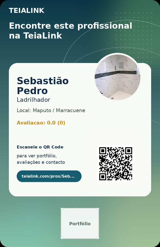 Cartão frente de Sebastião Pedro