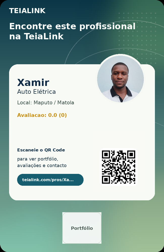 Cartão frente de Xamir