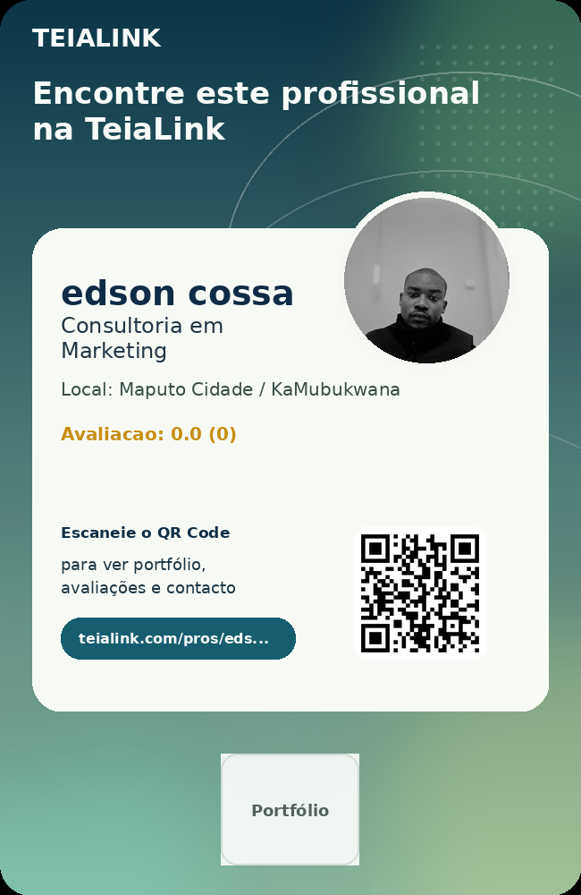Cartão frente de edson cossa