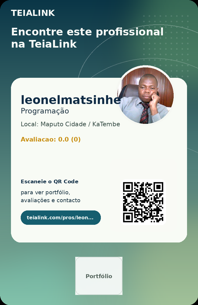 Cartão frente de leonelmatsinhe